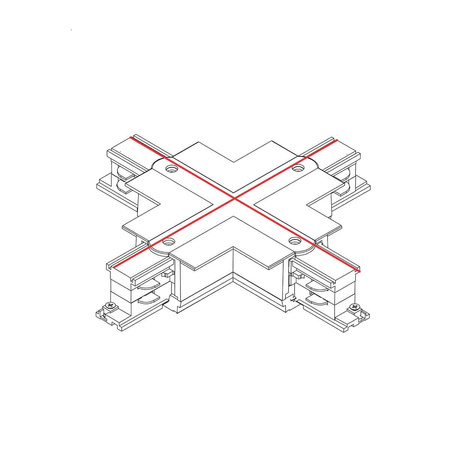 Łącznik krzyżowy wpuszczany biały CTLS RECESSED POWER X CONNECTOR WHITE 8678 Nowodvorski