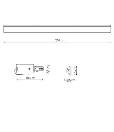 Szynoprzewód 1F 2m biały LP-571/2M-S-WH WH Light Prestige