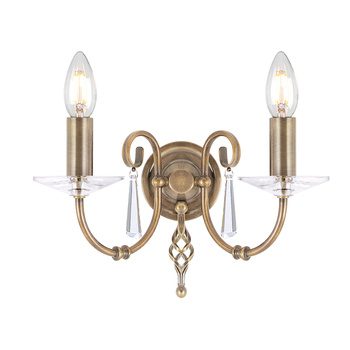 Kinkiet Aegean – 2 źródła światła – Stary mosiądz AG2-AGED-BRASS Elstead Lighting