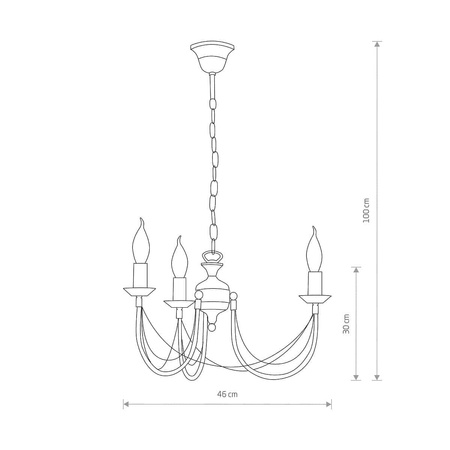 Lampa wisząca ARES III zwis 204