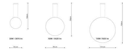 Lampa wisząca RIO 55 biały LED 4000K