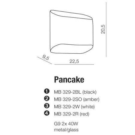 Kinkiet Pancake AZ0114 White AZZARDO