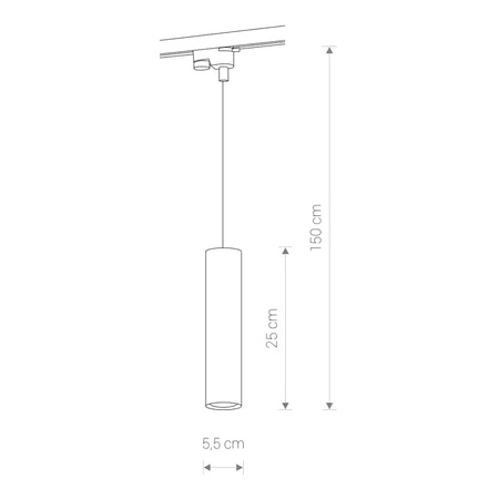 Lampa wisząca na szynę PROFILE EYE WHITE 9337 Nowodvorski 