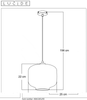 Lampa wisząca MEDINE - Pendant light - Ø 25 cm - E27 - Smoke Grey 46413/01/65 Lucide