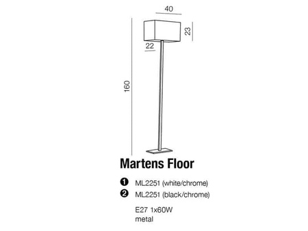 Lampa podłogowa MARTENS FLOOR  AZZARDO