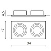 Oprawa stropowa Siro 2 AZ0772 Black/Aluminium AZZARDO