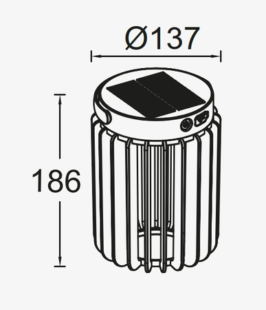 Lampa stojąca KOZY SOLAR 6933701330 LUTEC