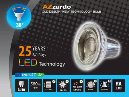 Żarówka LL210074 LED 7W GU10 DIMM 4000K Azzardo