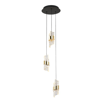 Lampa wisząca Tonga PND-26374-3-23W-3K-BK-GD Italux