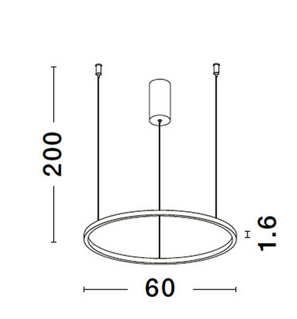 Lampa wisząca TOLUCA 60cm LE42780