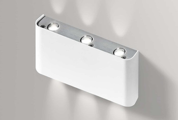 Kinkiet Ginno 3 AZ0763 White/Aluminium AZZARDO