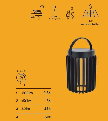 Lampa stojąca KOZY SOLAR 6933701330 LUTEC