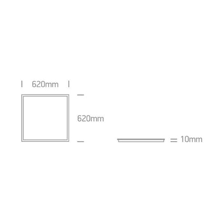 Panel Square UGR17 & UGR19 Office Panels 50148AU/W/W ONE LIGHT 3000K 62cm