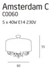 Plafon Amsterdam C0060 MAXLIGHT +LED GRATIS