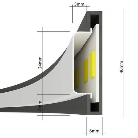 Lampa wisząca RIO 55 czarny LED 3000K