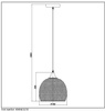 MESH - Lampa wisząca - Ø 22 cm - E27 - Black 43404/22/30 Lucide