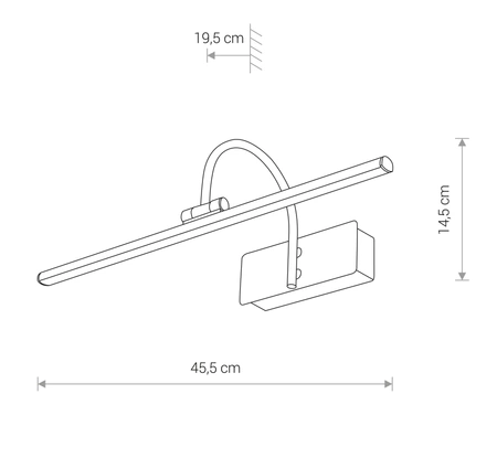 Lampa ścienna GIOTTO LED S 8168 Nowodvorski 45cm