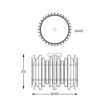 Lampa sufitowa ALEXANDRIA C0556-06D-V7V7 Zuma Line