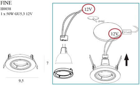 Oprawa stropowa H0038