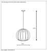 BOUNDE - Lampa wisząca - Ø 50 cm - E27 - Wood 34424/50/76 Lucide